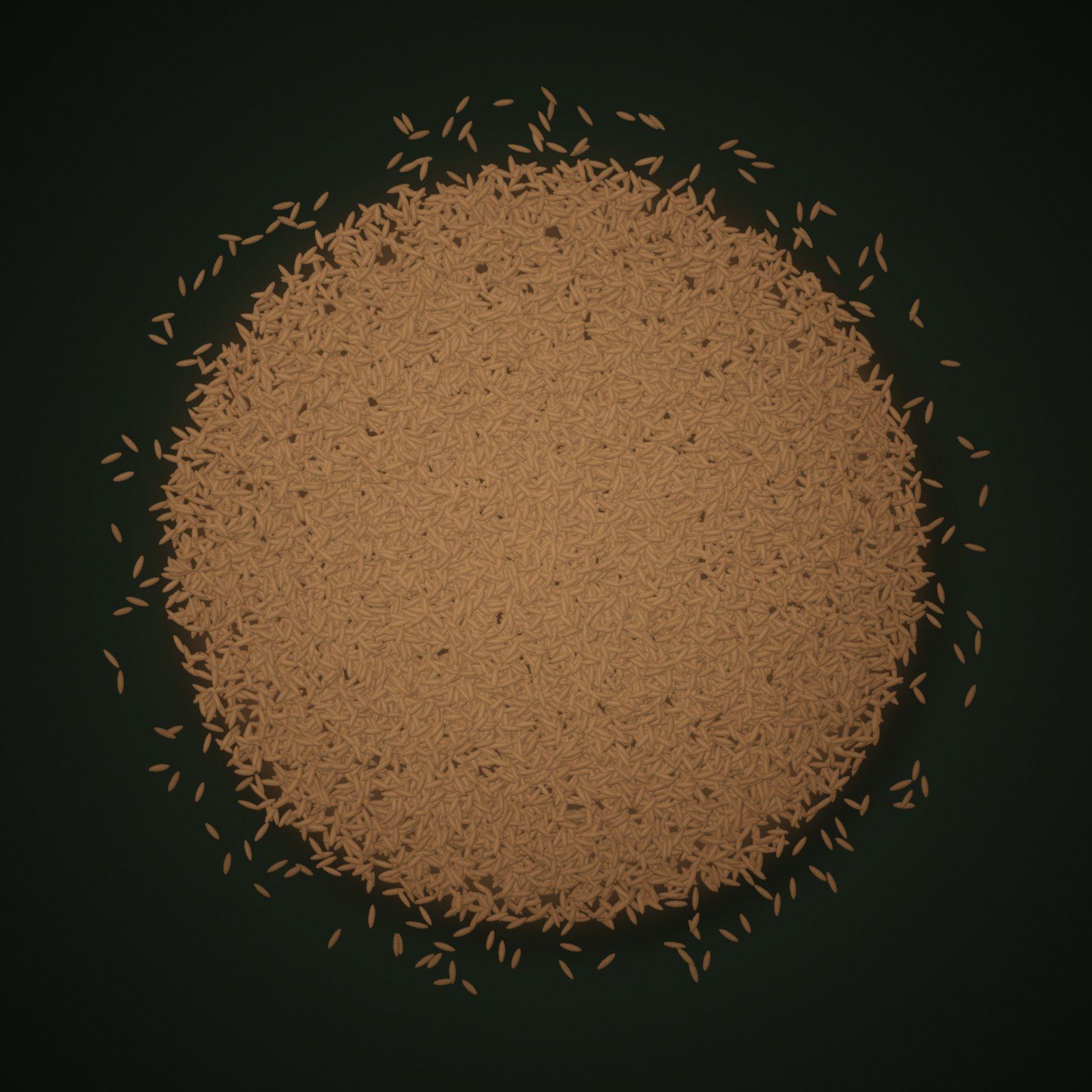A heap of Brown Rice grains
